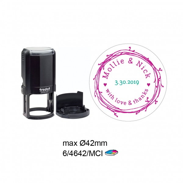 Multi Color Self Inking Stamp 4642, 42MM